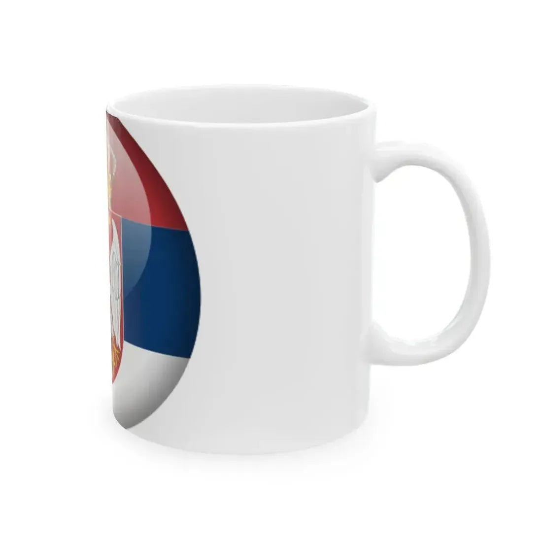 Flag orb Serbia (Serbia) White Coffee Mug - Go Mug Yourself