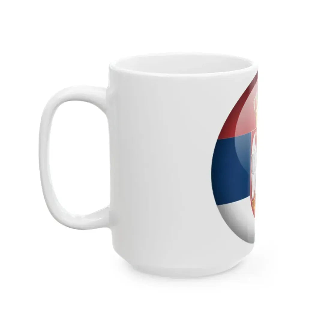 Flag orb Serbia (Serbia) White Coffee Mug - Go Mug Yourself