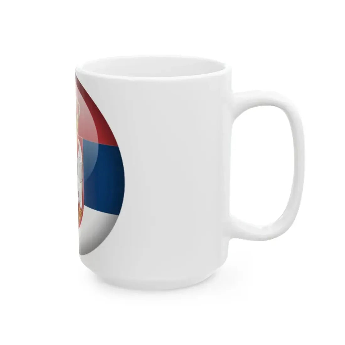 Flag orb Serbia (Serbia) White Coffee Mug - Go Mug Yourself