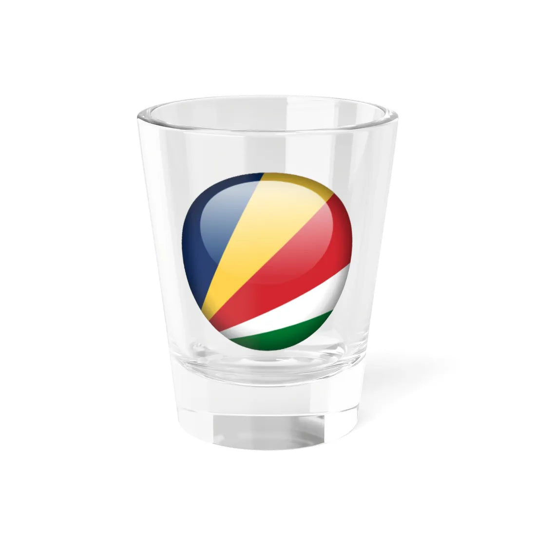Flag orb Seychelles (Seychelles) Shot Glass 1.5oz 1.5oz - Go Mug Yourself