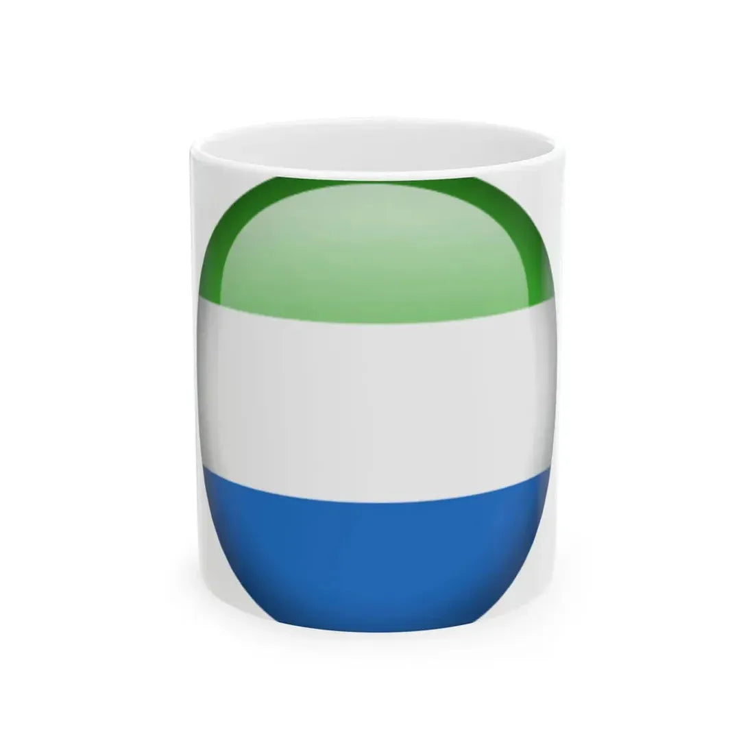 Flag orb Sierra Leone (Sierra Leone) White Coffee Mug 11oz - Go Mug Yourself