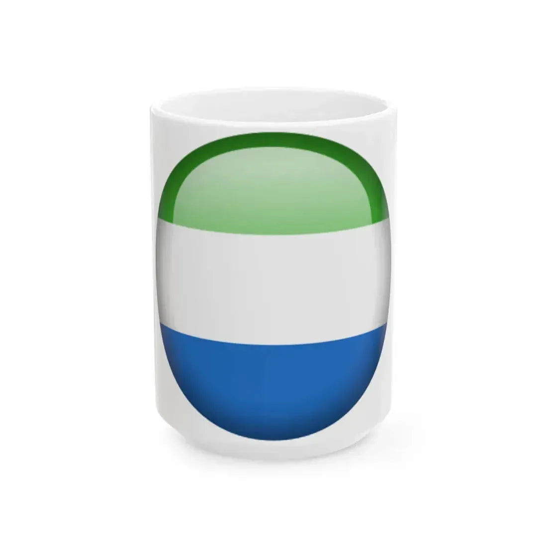 Flag orb Sierra Leone (Sierra Leone) White Coffee Mug 15oz - Go Mug Yourself