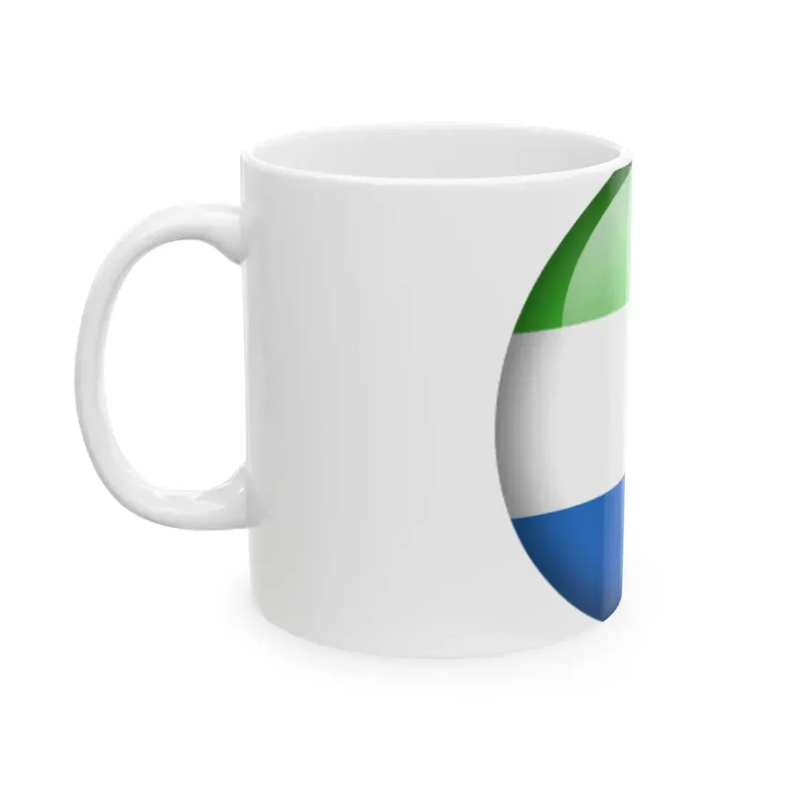Flag orb Sierra Leone (Sierra Leone) White Coffee Mug - Go Mug Yourself