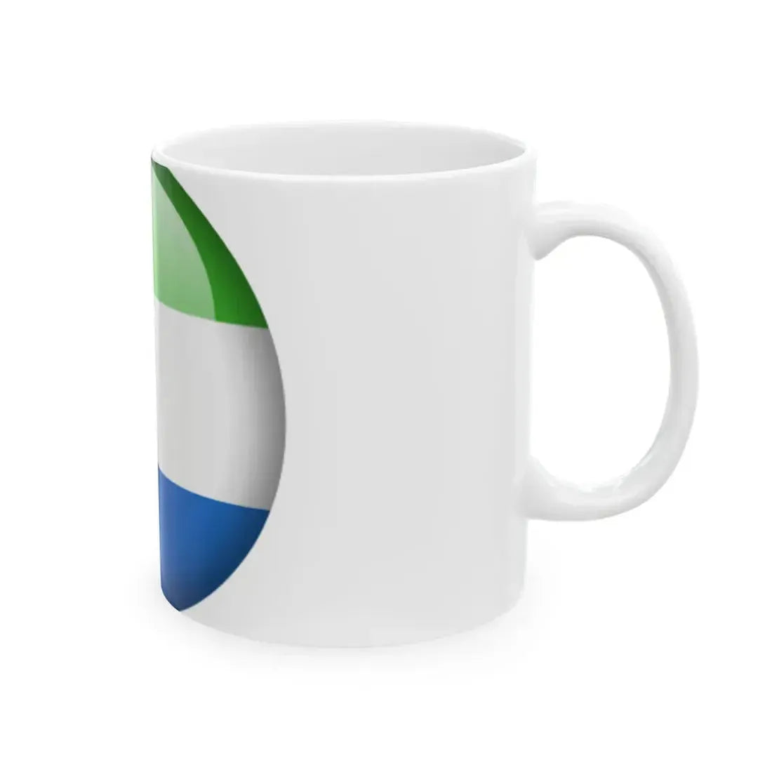 Flag orb Sierra Leone (Sierra Leone) White Coffee Mug - Go Mug Yourself