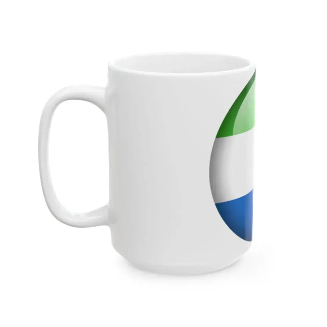 Flag orb Sierra Leone (Sierra Leone) White Coffee Mug - Go Mug Yourself