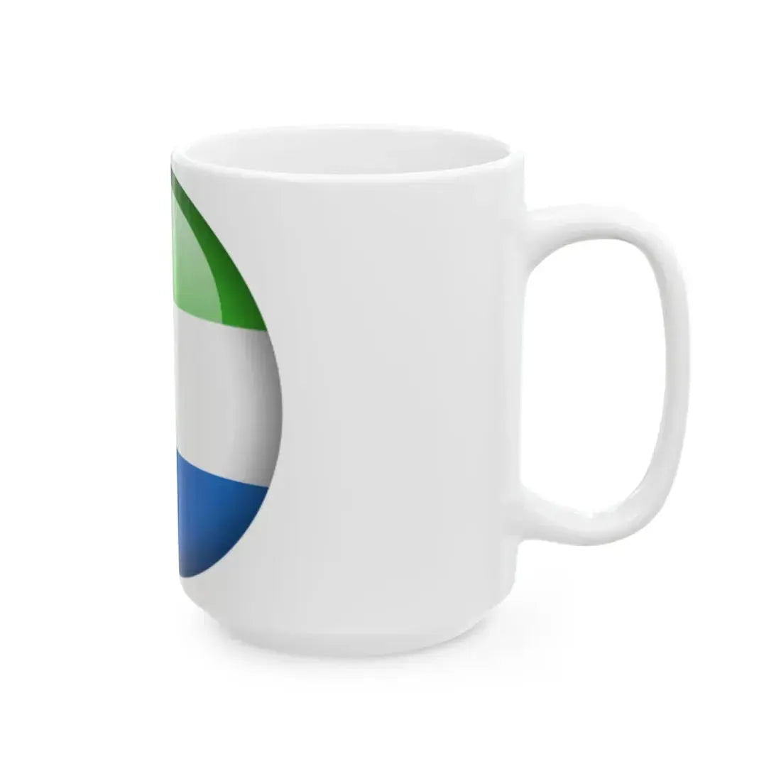 Flag orb Sierra Leone (Sierra Leone) White Coffee Mug - Go Mug Yourself