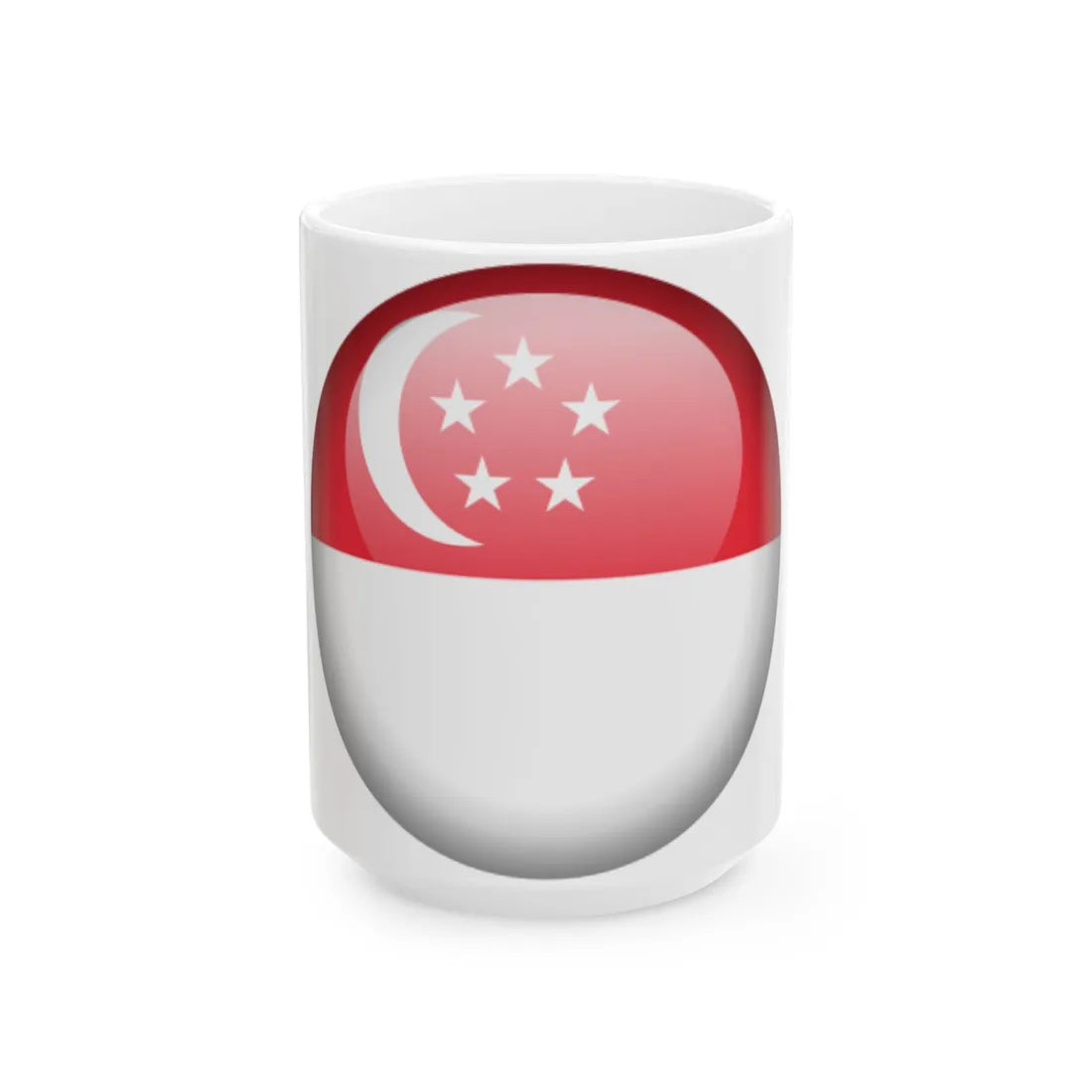 Flag orb Singapore (Singapore) White Coffee Mug 15oz - Go Mug Yourself