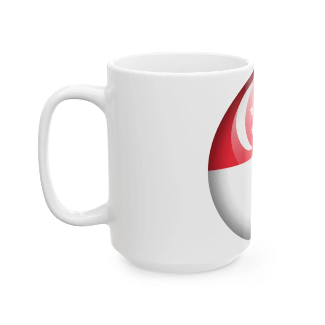 Flag orb Singapore (Singapore) White Coffee Mug - Go Mug Yourself