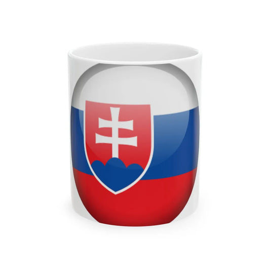Flag Orb Slovakia (Slovakia) White Coffee Mug 11oz - Go Mug Yourself