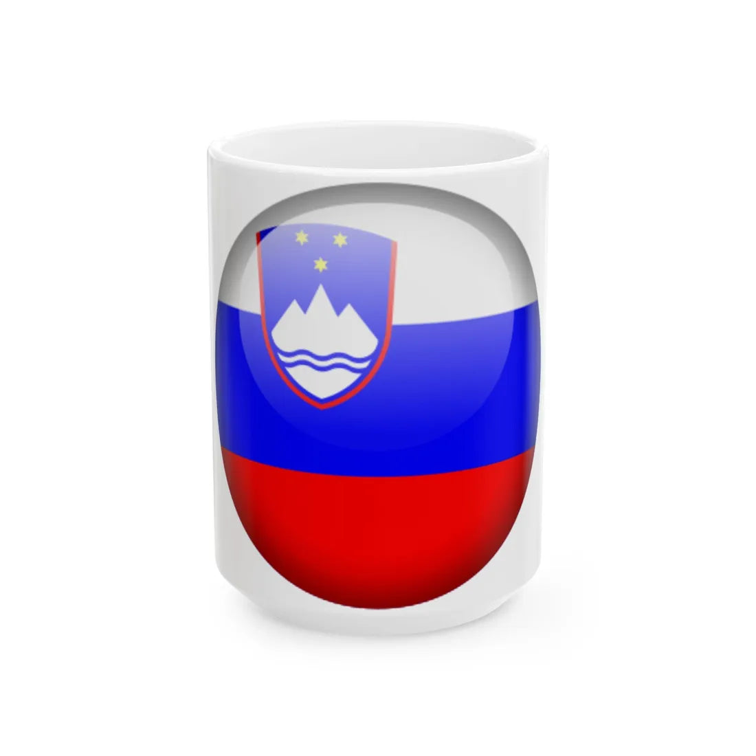 Flag orb Slovenia (Slovenia) White Coffee Mug 15oz - Go Mug Yourself