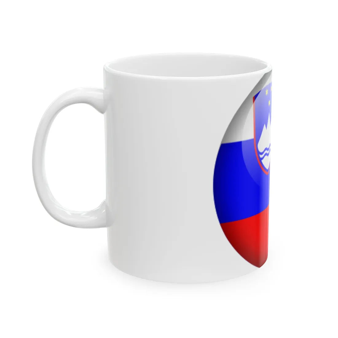 Flag orb Slovenia (Slovenia) White Coffee Mug - Go Mug Yourself