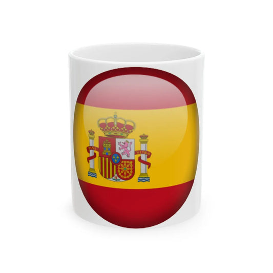 Flag orb Spain (Spain) White Coffee Mug 11oz - Go Mug Yourself