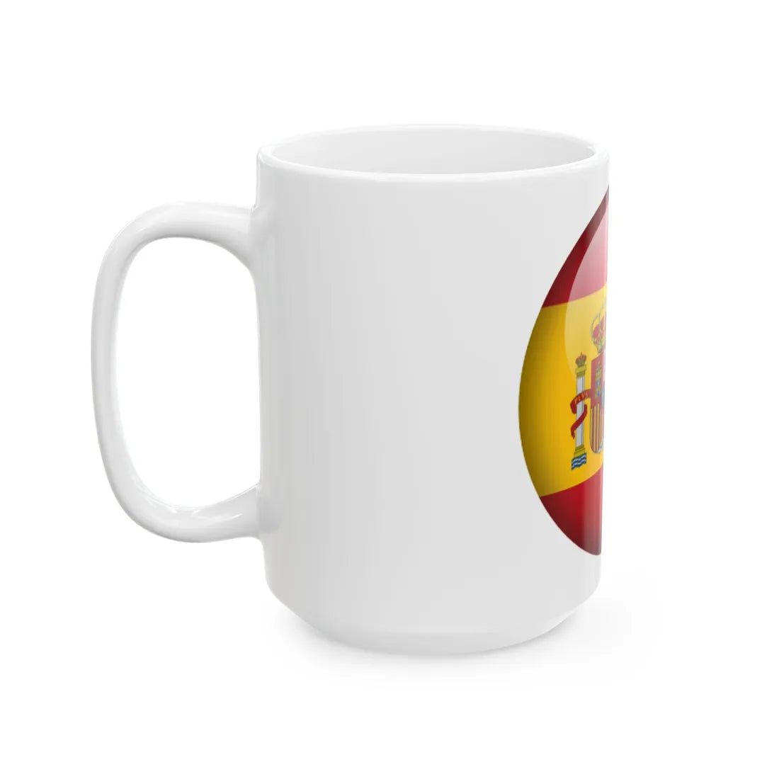 Flag orb Spain (Spain) White Coffee Mug - Go Mug Yourself