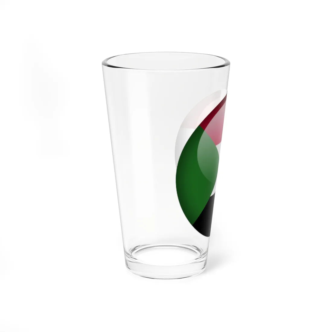 Flag orb Sudan (Sudan) Pint Glass 16oz - Go Mug Yourself