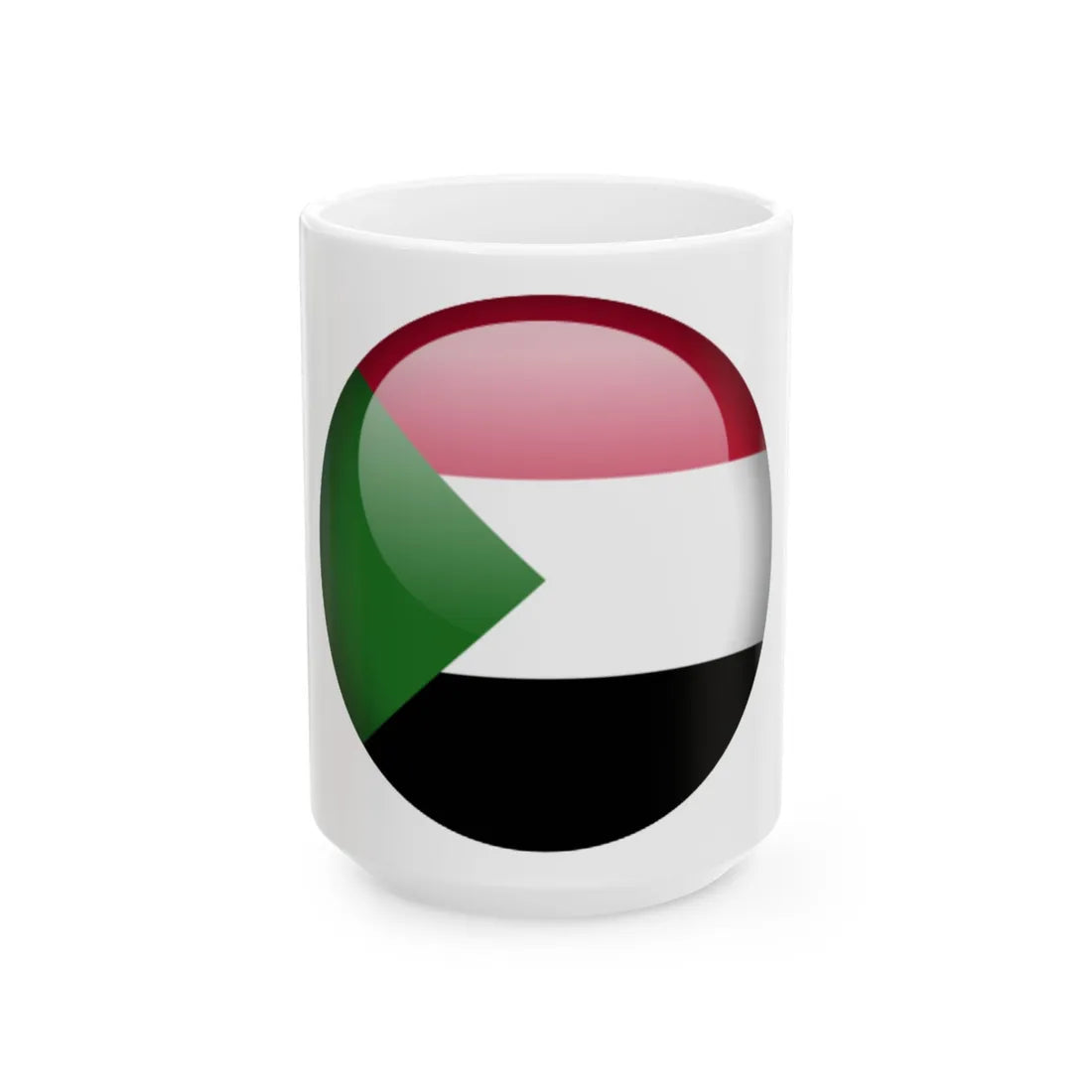 Flag orb Sudan (Sudan) White Coffee Mug 15oz - Go Mug Yourself