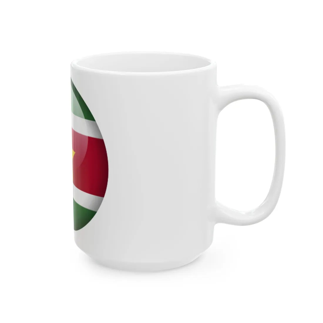 Flag orb Suriname (Suriname) White Coffee Mug - Go Mug Yourself