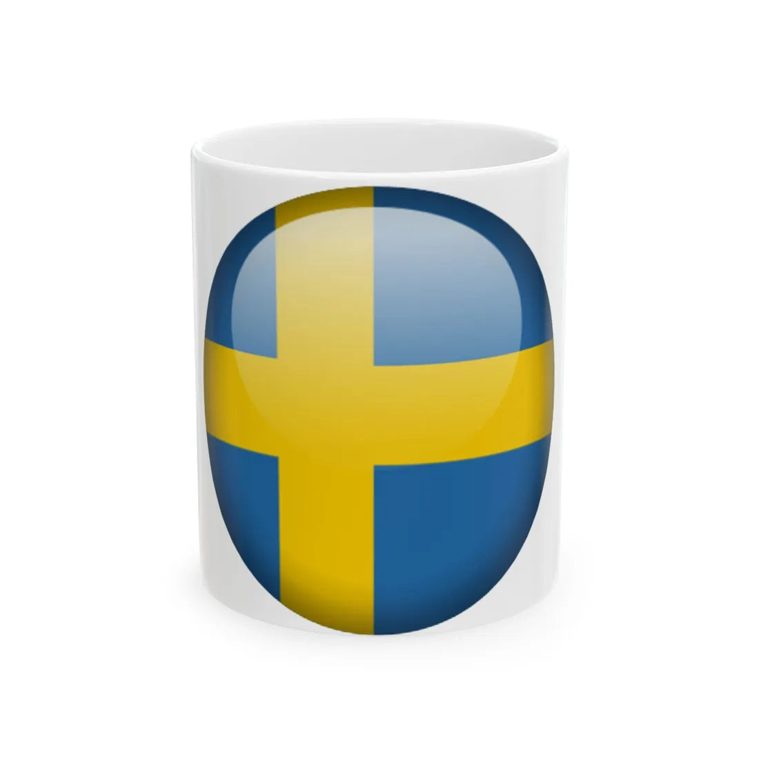 Flag orb Sweden (Sweden) White Coffee Mug 11oz - Go Mug Yourself