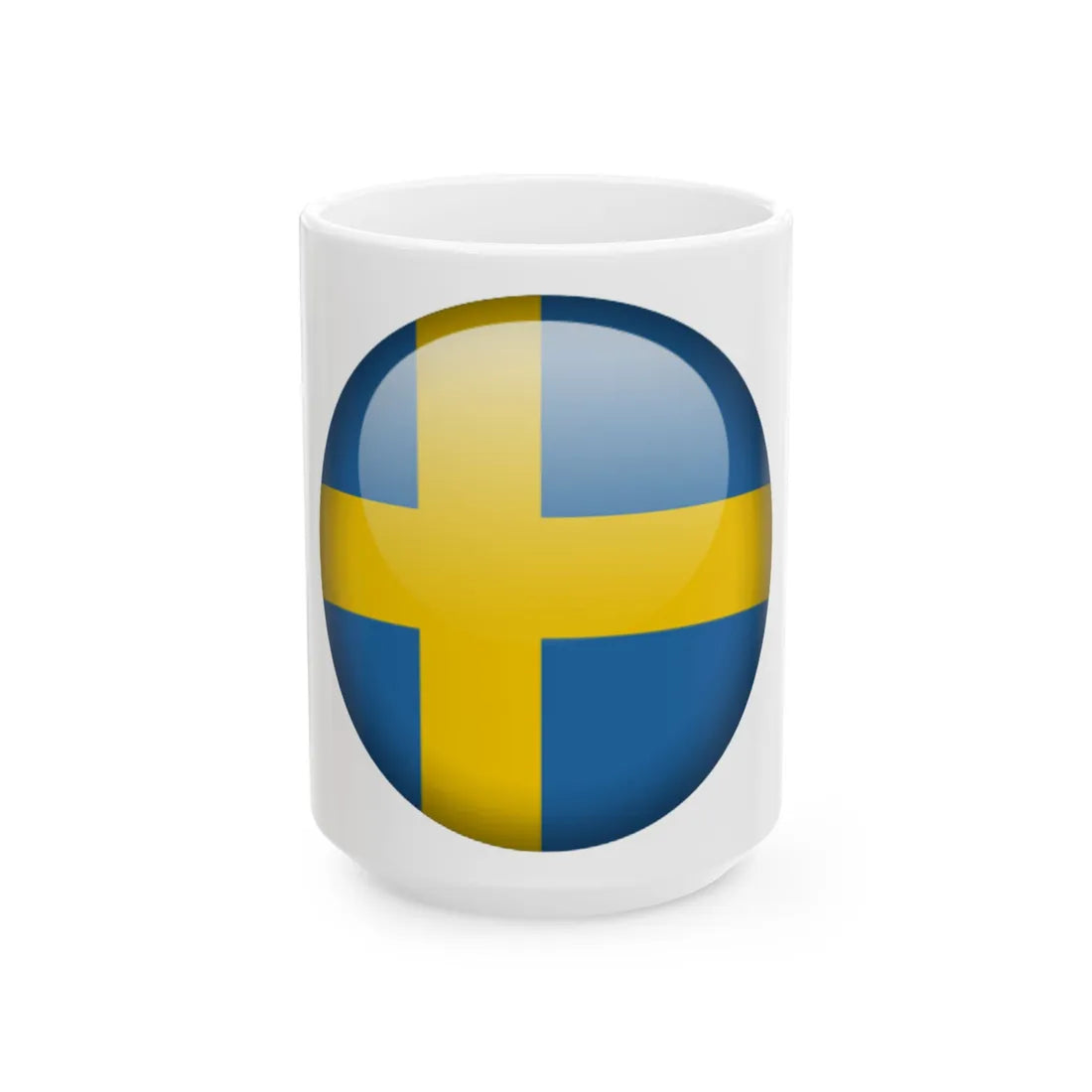 Flag orb Sweden (Sweden) White Coffee Mug 15oz - Go Mug Yourself