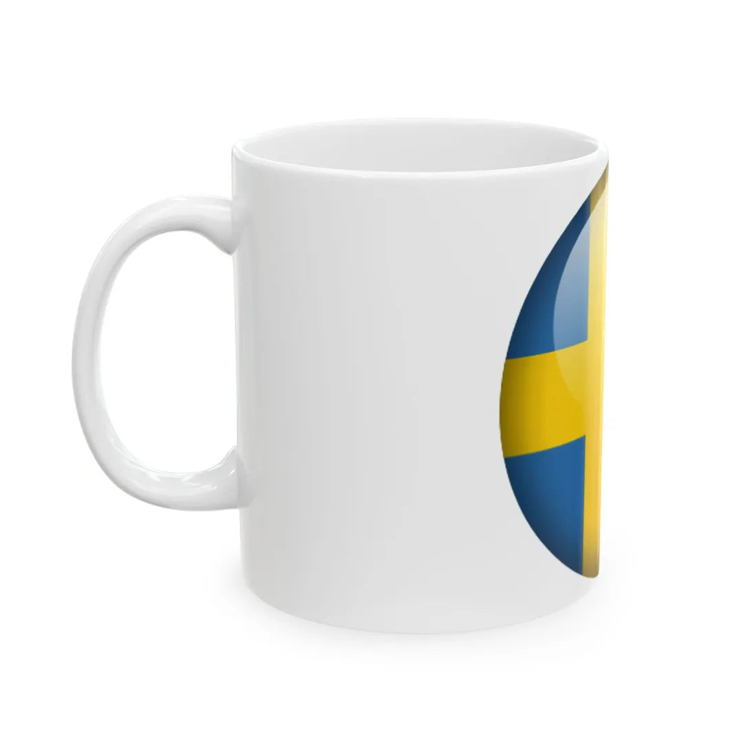 Flag orb Sweden (Sweden) White Coffee Mug - Go Mug Yourself