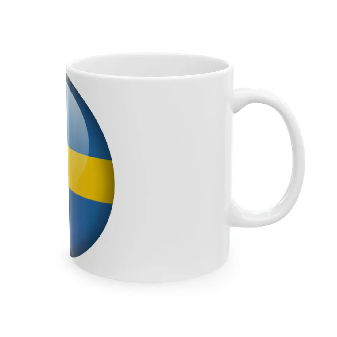 Flag orb Sweden (Sweden) White Coffee Mug - Go Mug Yourself