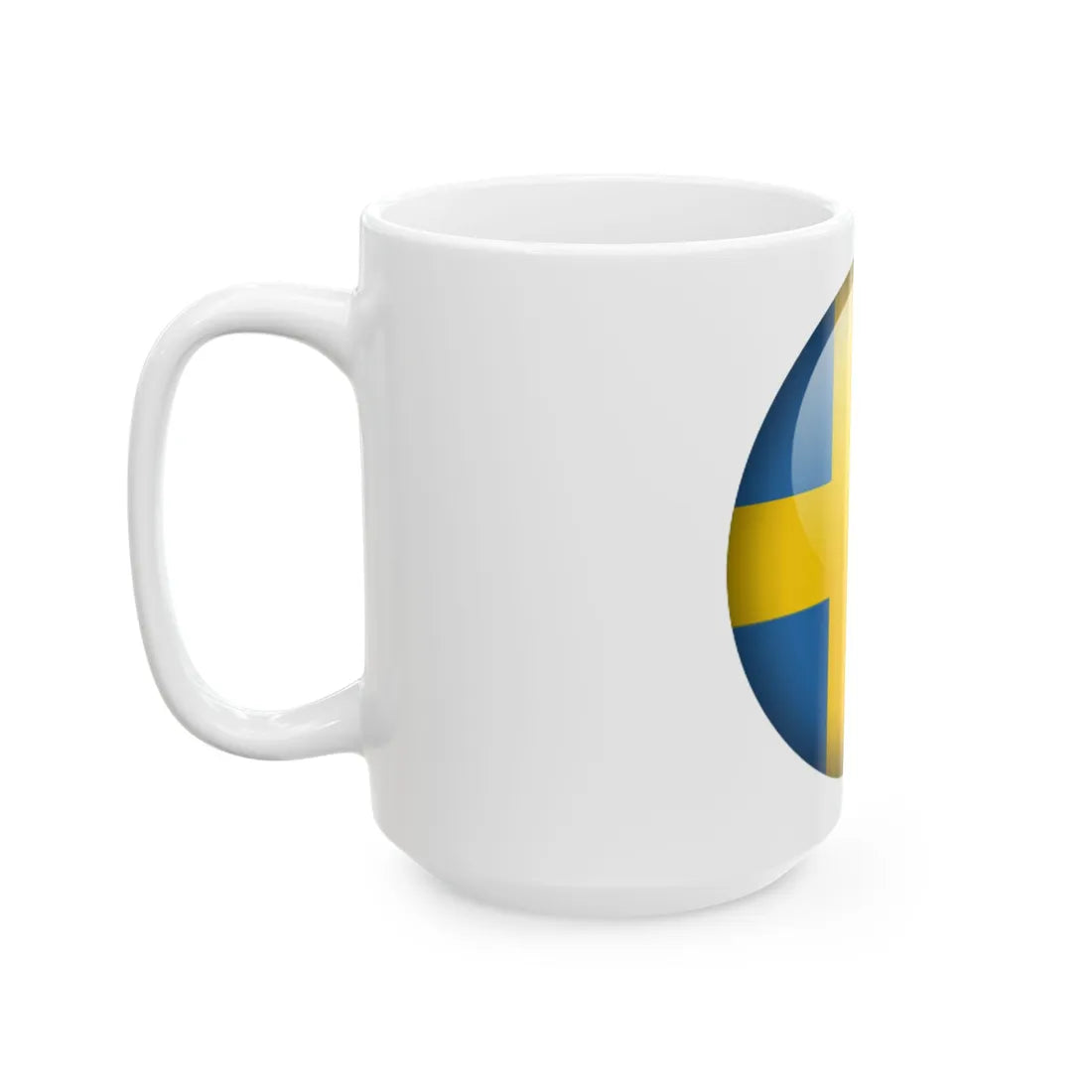 Flag orb Sweden (Sweden) White Coffee Mug - Go Mug Yourself