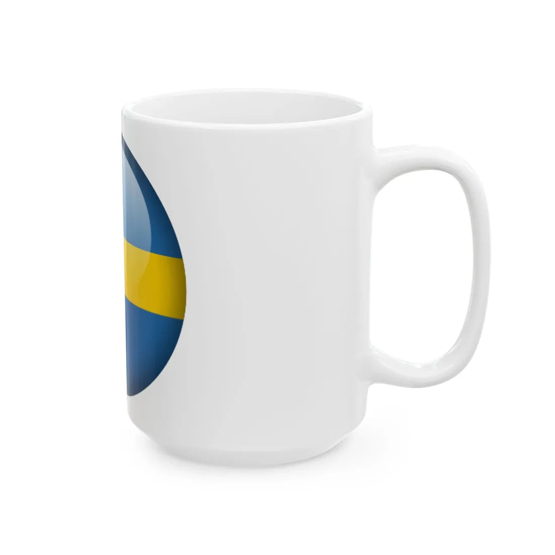 Flag orb Sweden (Sweden) White Coffee Mug - Go Mug Yourself