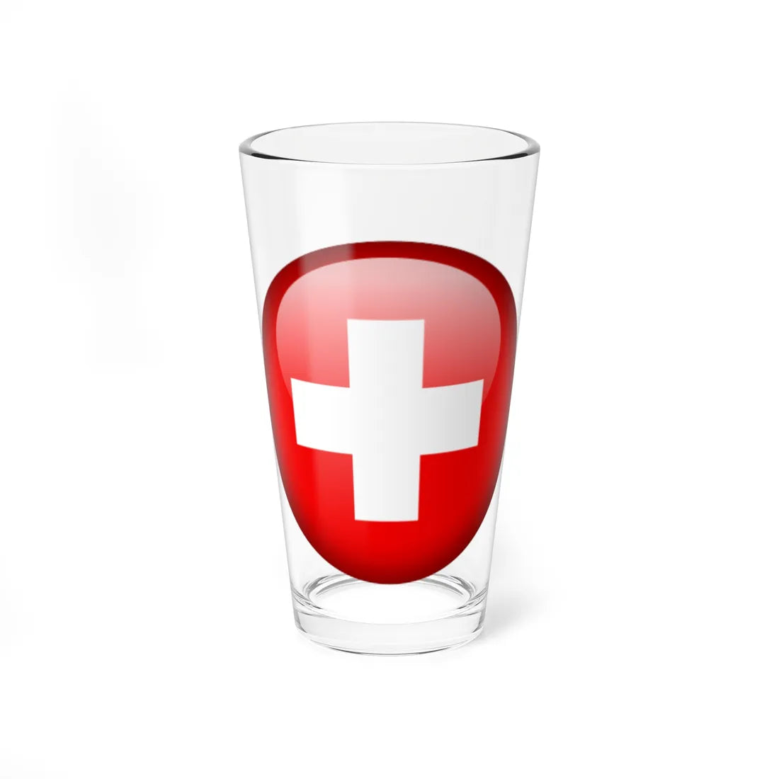 Flag orb Switzerland (Switzerland) Pint Glass 16oz 16oz - Go Mug Yourself