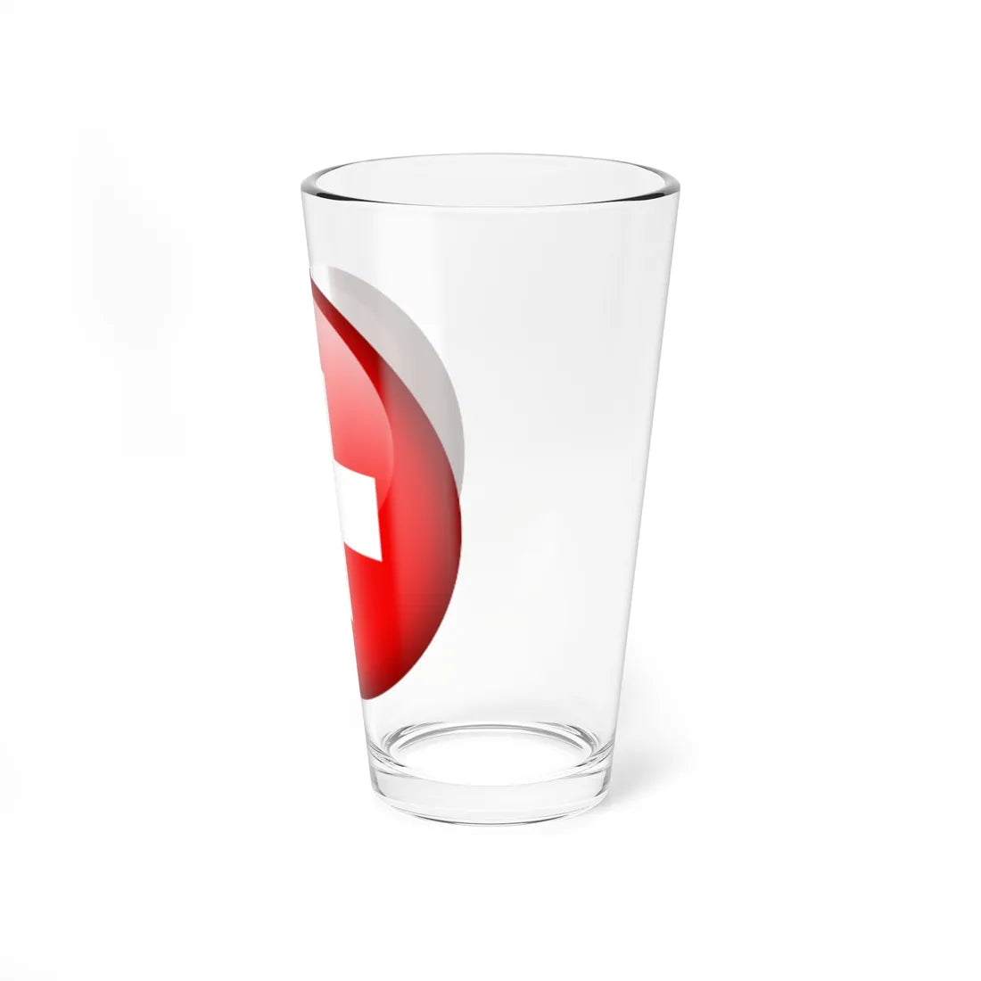 Flag orb Switzerland (Switzerland) Pint Glass 16oz - Go Mug Yourself