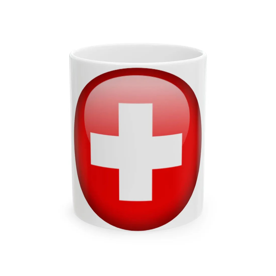 Flag orb Switzerland (Switzerland) White Coffee Mug 11oz - Go Mug Yourself