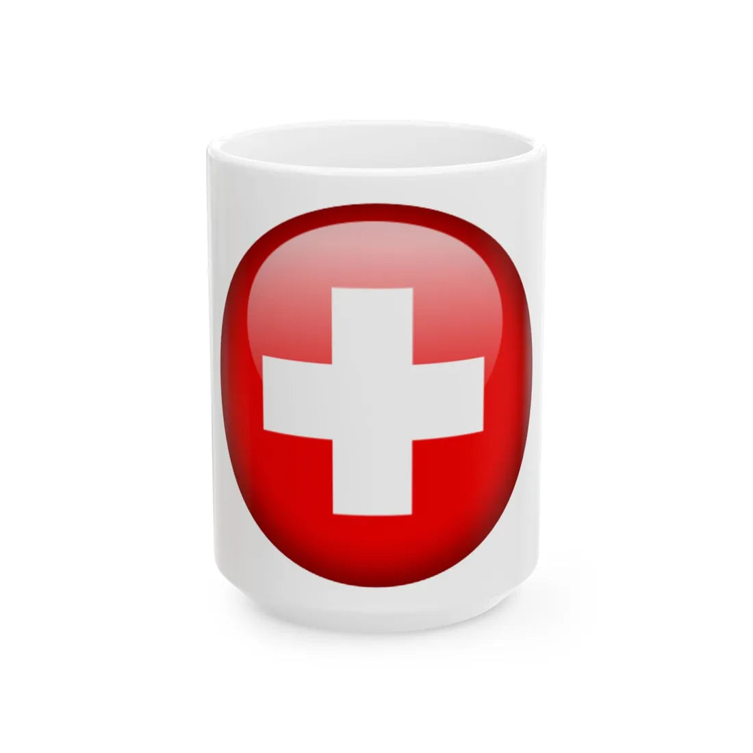 Flag orb Switzerland (Switzerland) White Coffee Mug 15oz - Go Mug Yourself