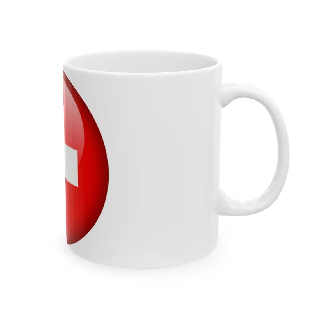 Flag orb Switzerland (Switzerland) White Coffee Mug - Go Mug Yourself