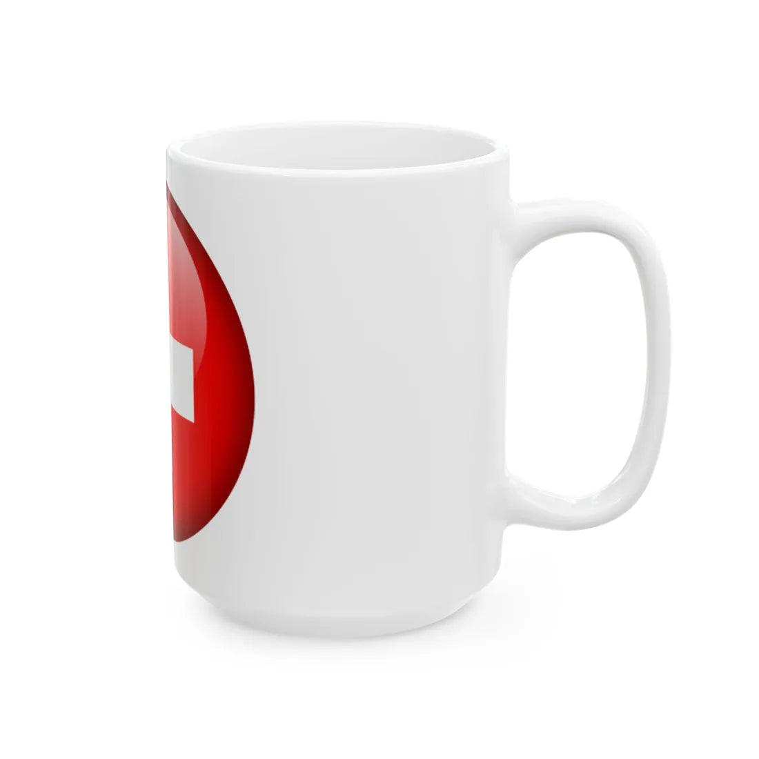 Flag orb Switzerland (Switzerland) White Coffee Mug - Go Mug Yourself