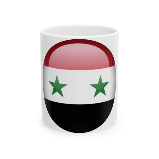 Flag orb Syria (Syria) White Coffee Mug 11oz - Go Mug Yourself
