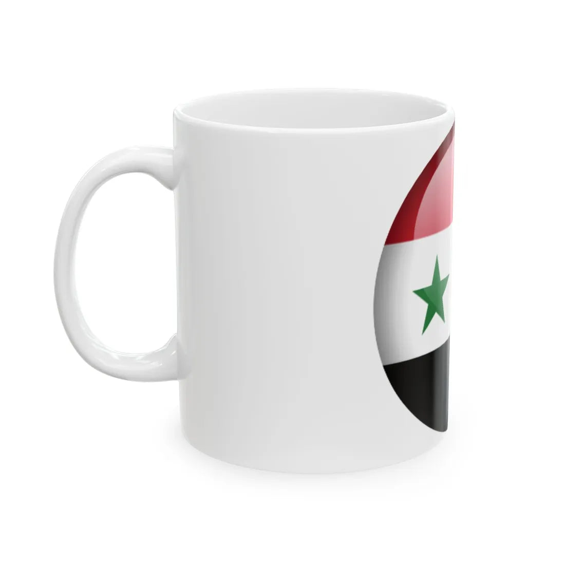 Flag orb Syria (Syria) White Coffee Mug - Go Mug Yourself