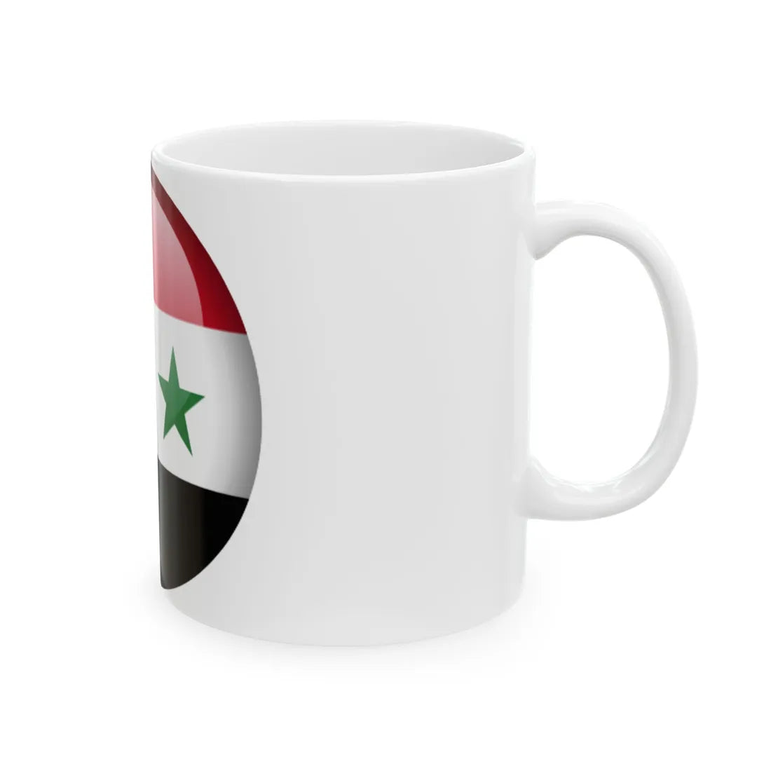 Flag orb Syria (Syria) White Coffee Mug - Go Mug Yourself