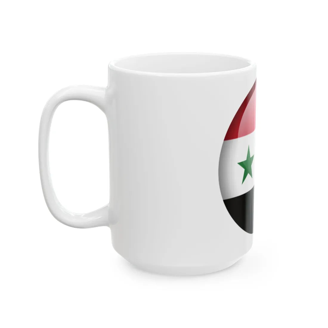 Flag orb Syria (Syria) White Coffee Mug - Go Mug Yourself