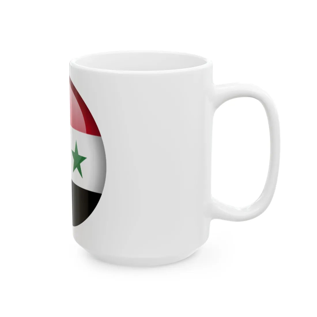 Flag orb Syria (Syria) White Coffee Mug - Go Mug Yourself