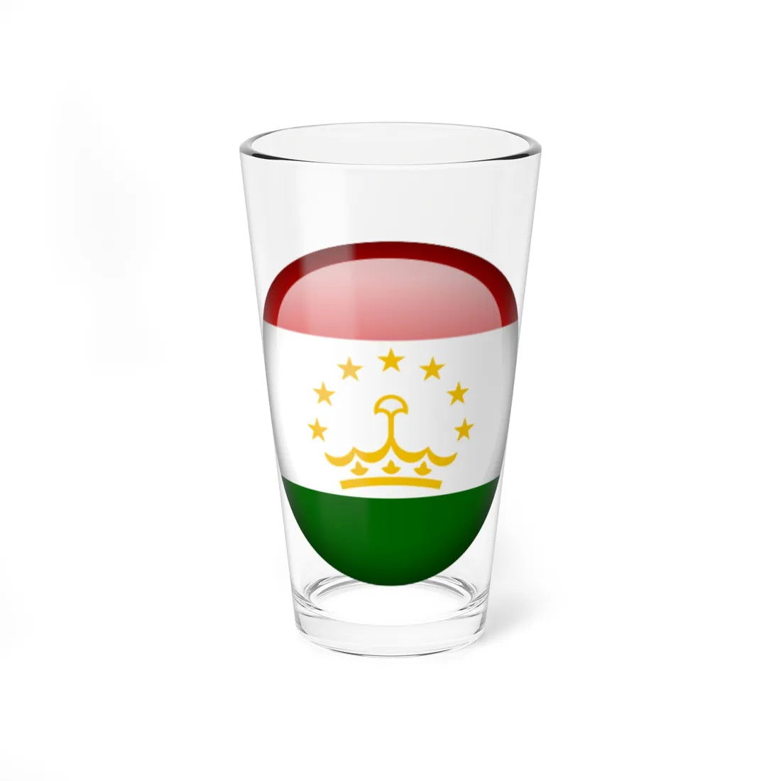 Flag orb Tajikistan (Tajikistan) Pint Glass 16oz 16oz - Go Mug Yourself