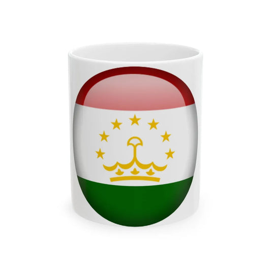 Flag orb Tajikistan (Tajikistan) White Coffee Mug 11oz - Go Mug Yourself