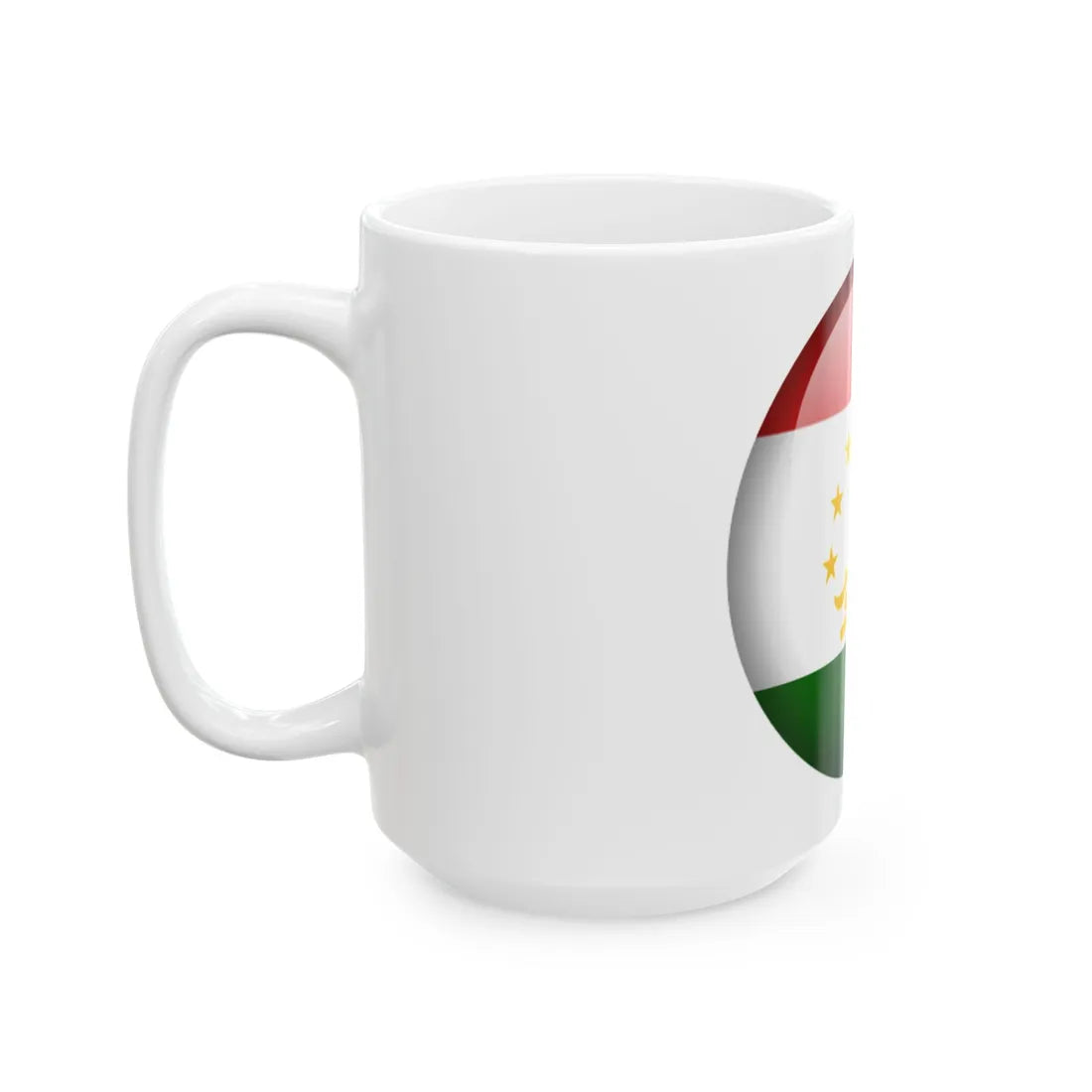 Flag orb Tajikistan (Tajikistan) White Coffee Mug - Go Mug Yourself