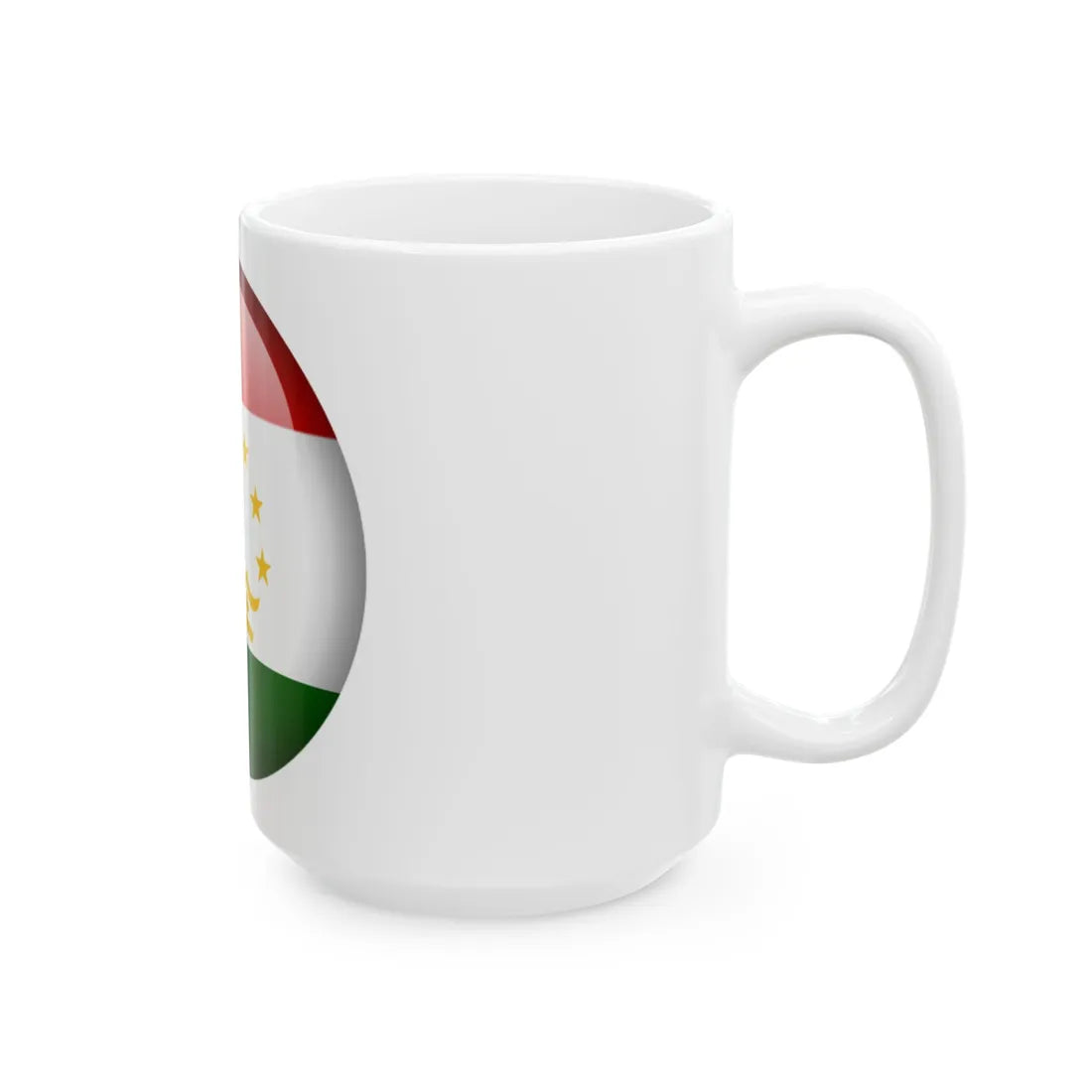 Flag orb Tajikistan (Tajikistan) White Coffee Mug - Go Mug Yourself
