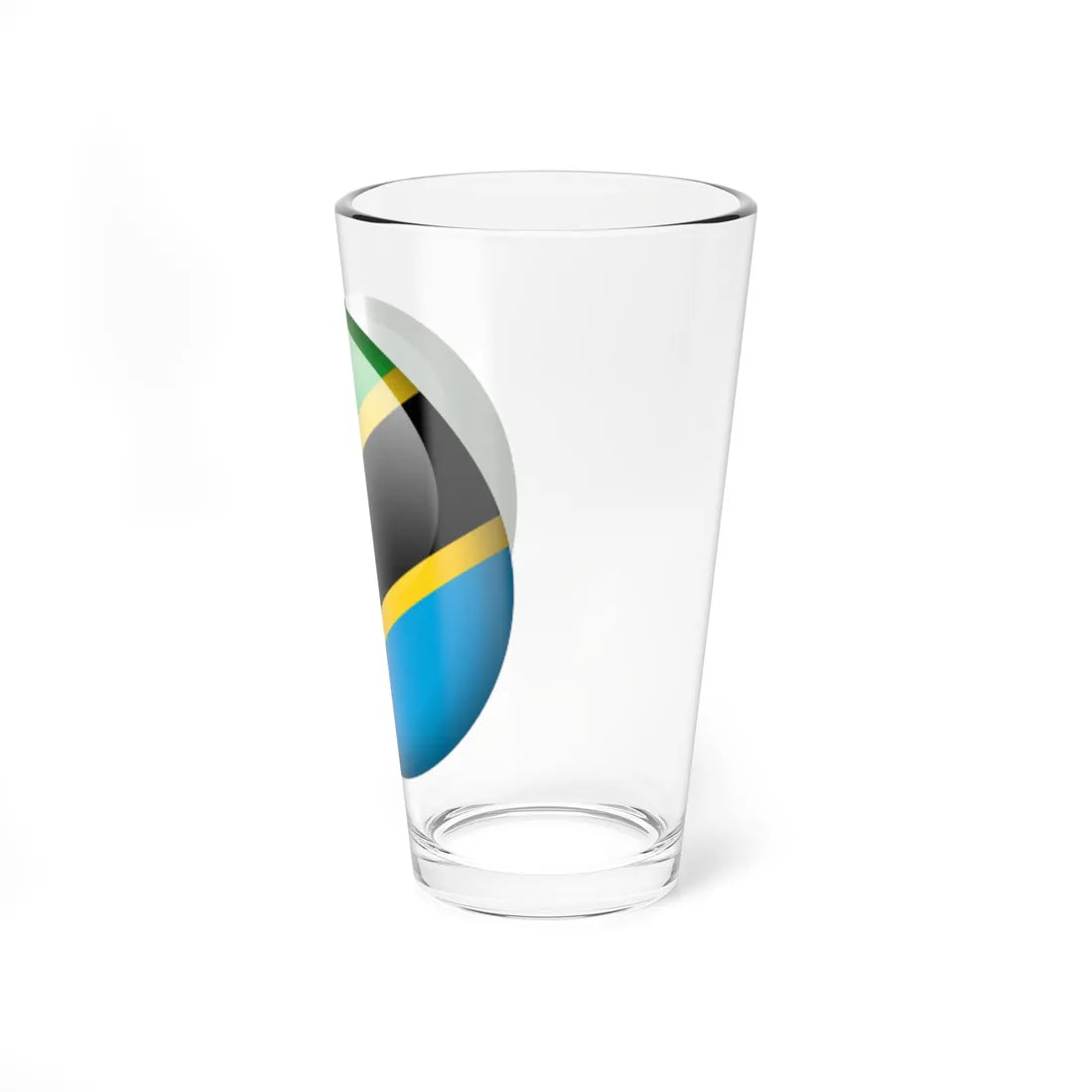 Flag orb Tanzania (Tanzania) Pint Glass 16oz - Go Mug Yourself