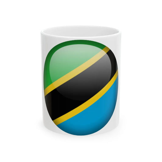 Flag orb Tanzania (Tanzania) White Coffee Mug 11oz - Go Mug Yourself