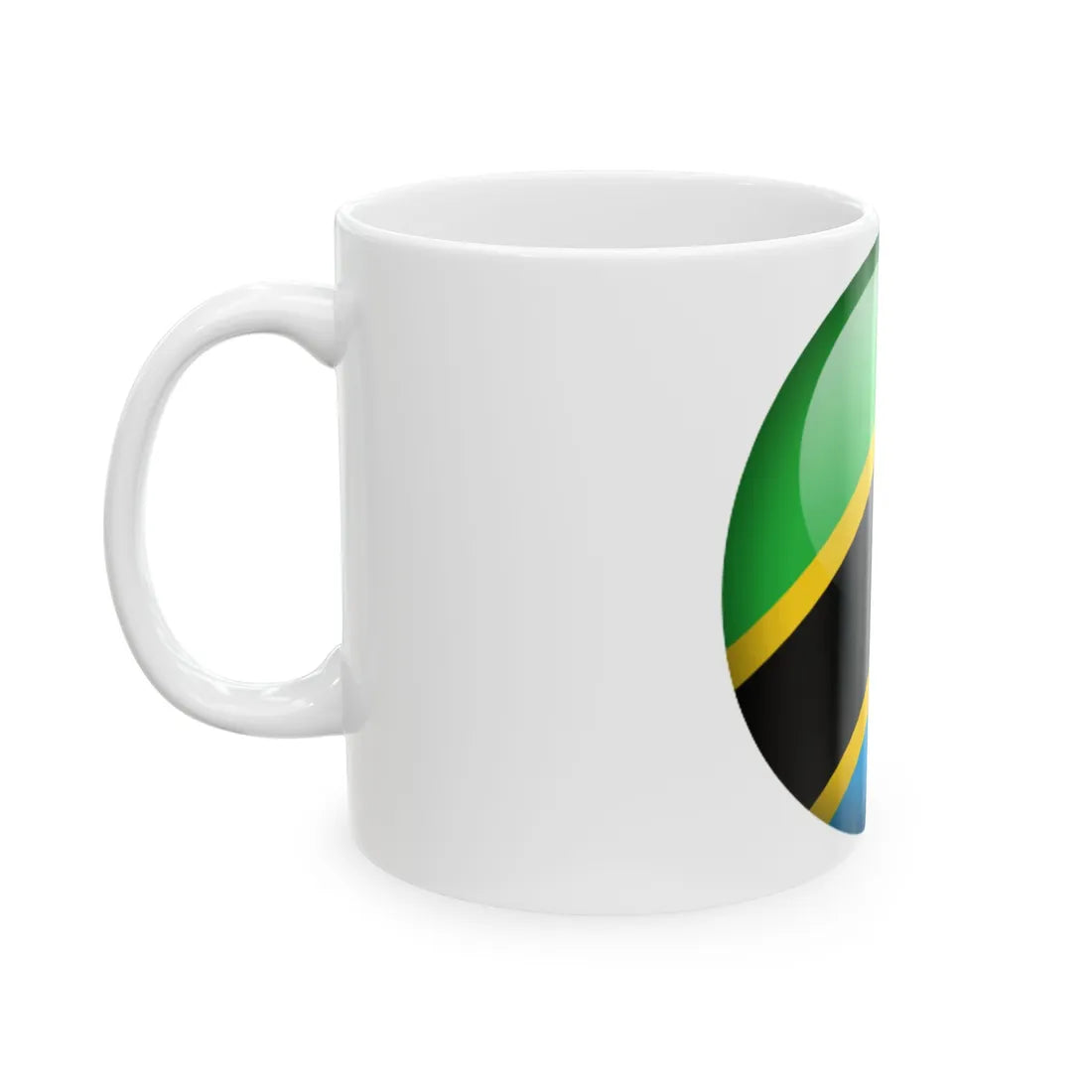 Flag orb Tanzania (Tanzania) White Coffee Mug - Go Mug Yourself