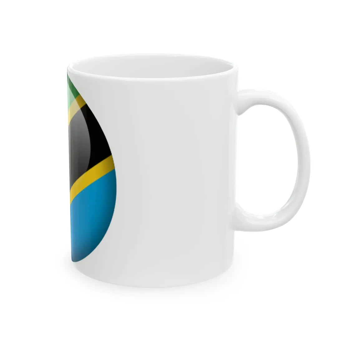 Flag orb Tanzania (Tanzania) White Coffee Mug - Go Mug Yourself