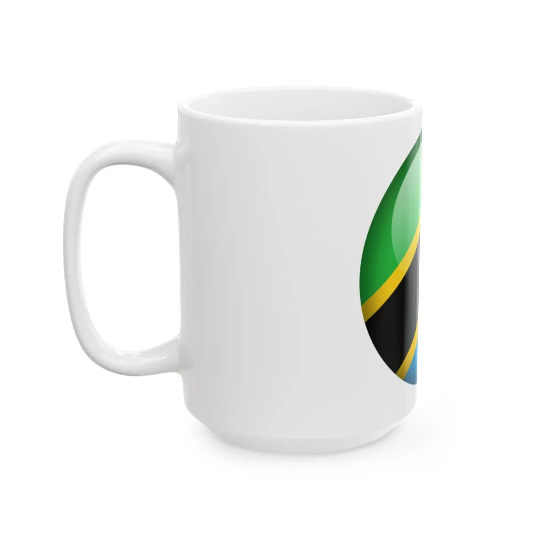 Flag orb Tanzania (Tanzania) White Coffee Mug - Go Mug Yourself