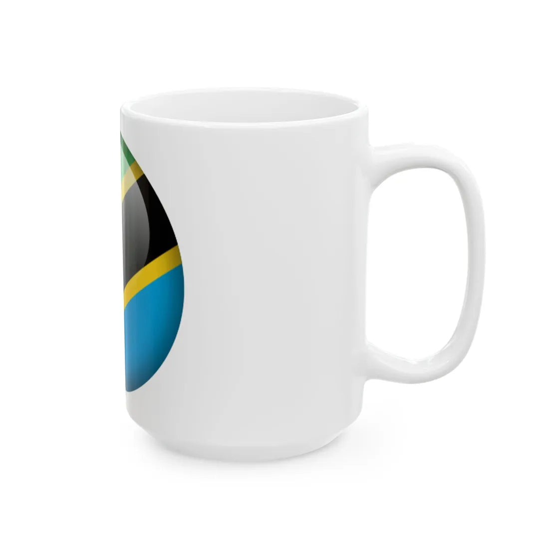 Flag orb Tanzania (Tanzania) White Coffee Mug - Go Mug Yourself