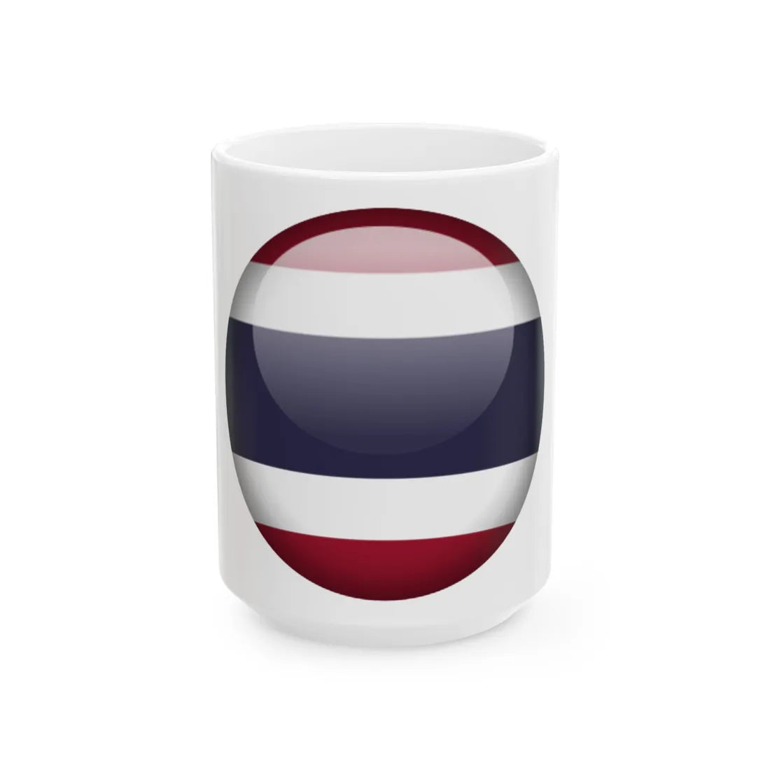 Flag orb Thailand (Thailand) White Coffee Mug 15oz - Go Mug Yourself