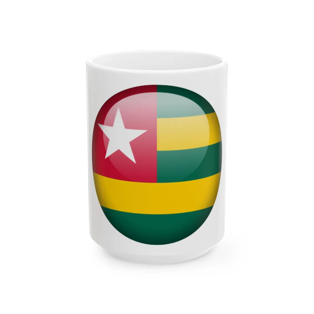 Flag orb Togo (Togo) White Coffee Mug 15oz - Go Mug Yourself