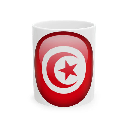 Flag orb Tunisia (Tunisia) White Coffee Mug 11oz - Go Mug Yourself